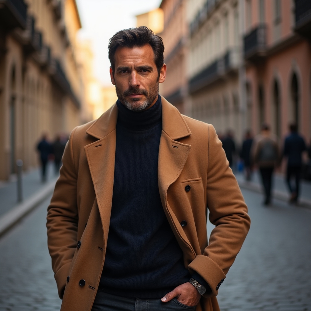 Professionista italiano con look curato
